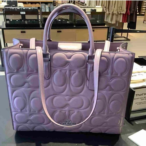 NWT Coach Maggie Large Tote Bag In Signature Leather CY672🦋 - Picture 10 of 10